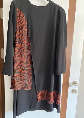 Zebra Desenli Siyah Hamile Tunik Takım - Görsel 2