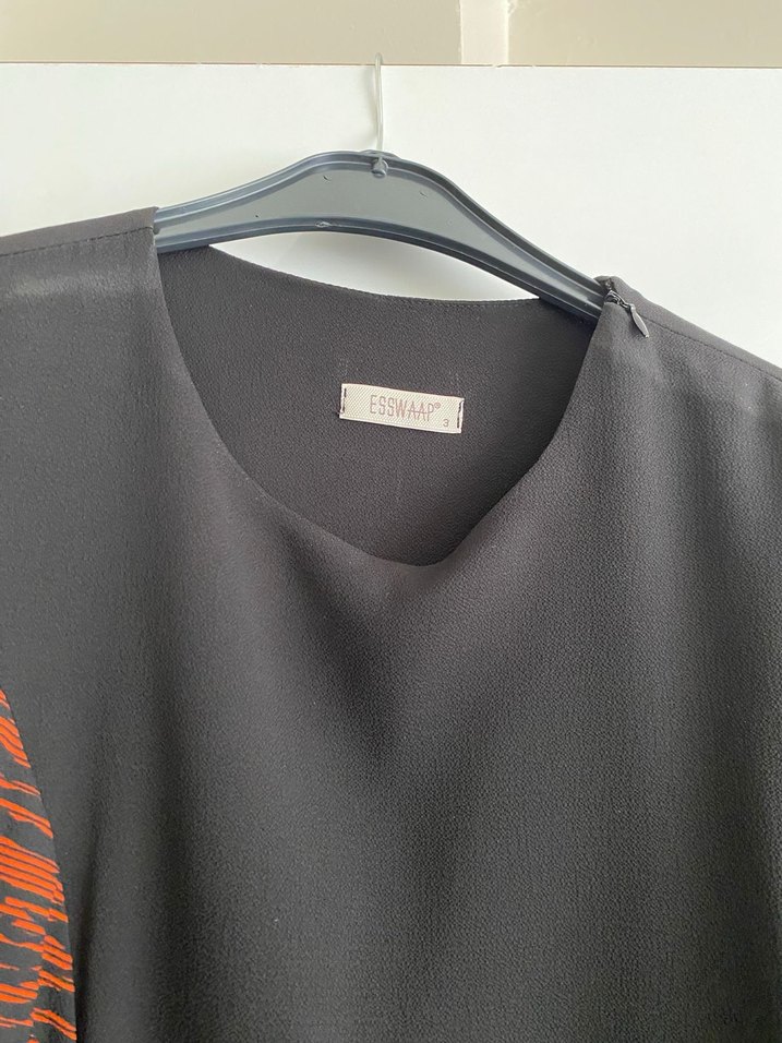 Zebra Desenli Siyah Hamile Tunik Takım - Görsel 3