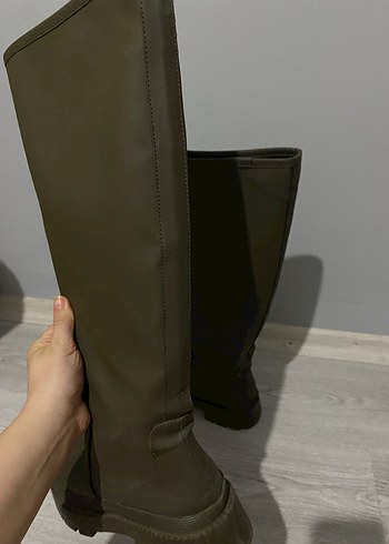 Haki Rugan Dizüstü Kadın Çizme - Görsel 3
