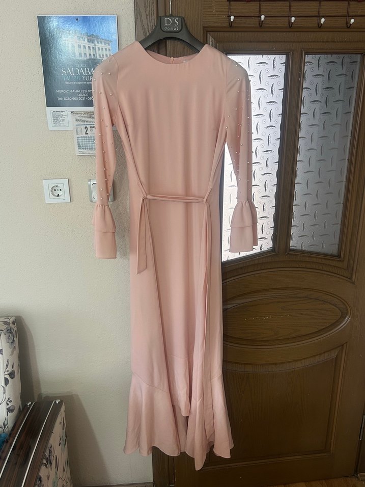 Bej Pembe Abiye - Görsel 3