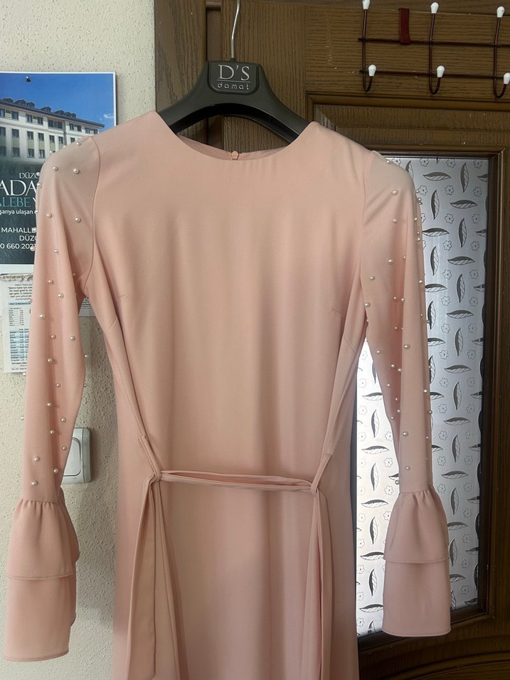 Bej Pembe Abiye - Görsel 2