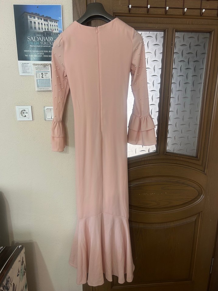 Bej Pembe Abiye - Görsel 5