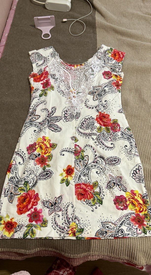 Çiçek Desenli Bohem Midi Tunik - Görsel 3