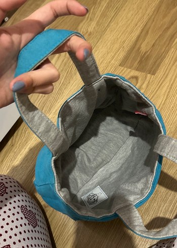 Gri Mavi Fermuarlı Kadın Günlük Çanta - Görsel 5