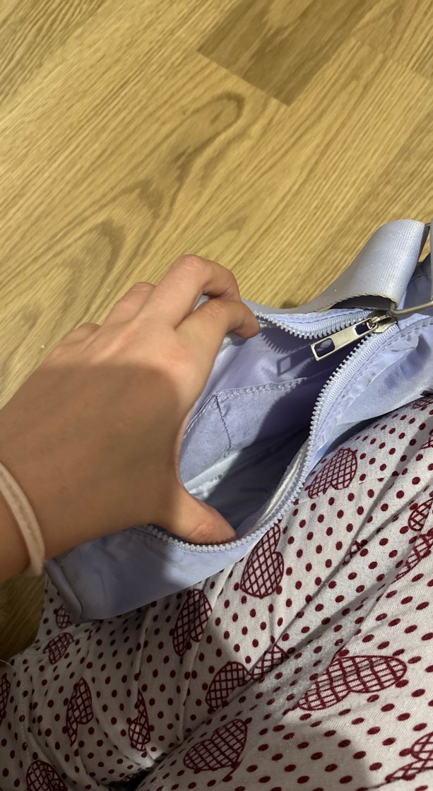 Lila Fermuarlı Kadın Omuz Çantası - Görsel 3