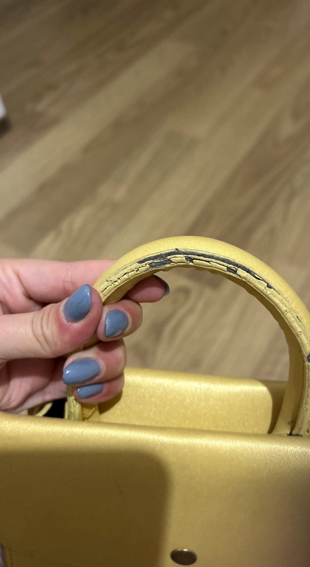 Sarı Süet Tokalı Kadın Çanta - Görsel 3