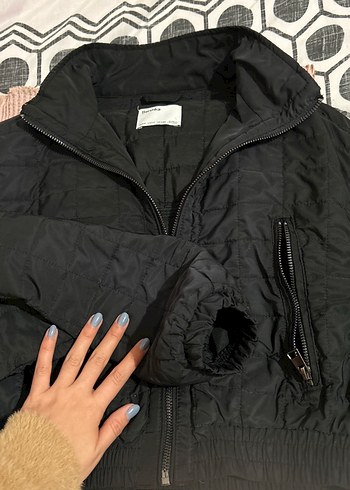 Siyah Fermuarlı Kadın Yelek - Görsel 4