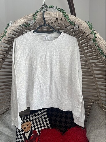 H&M Marka Gri Sweatshirt XL Beden