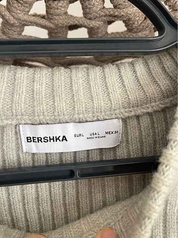 Bershka Bershka Marka L Beden Gri Yırtık detaylı kazak