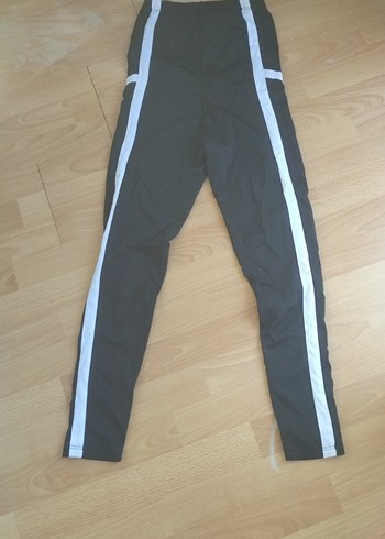 Siyah Gri Şeritli Spor Tayt L XL OLARAK GEÇİYOR - Görsel 3