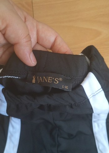 Siyah Gri Şeritli Spor Tayt L XL OLARAK GEÇİYOR - Görsel 2