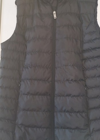 Siyah Fermuarlı Kadın Şişme Yelek - Görsel 3