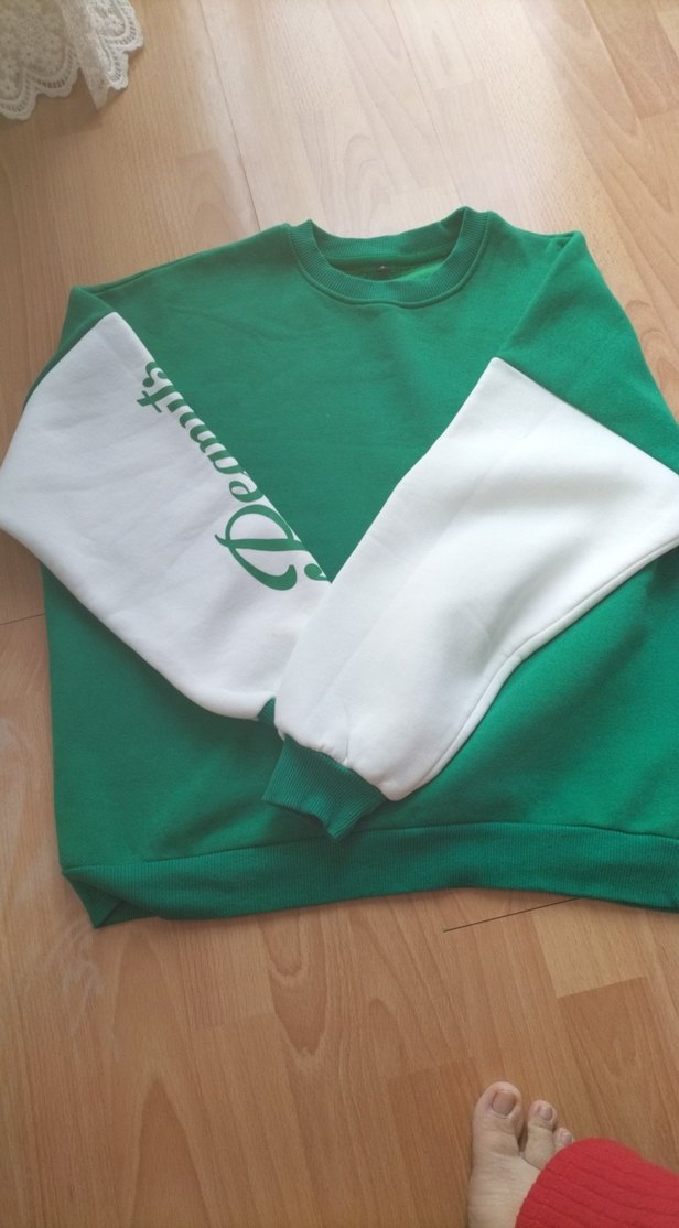 Yeşil Sweatshirt ünisex - Görsel 5