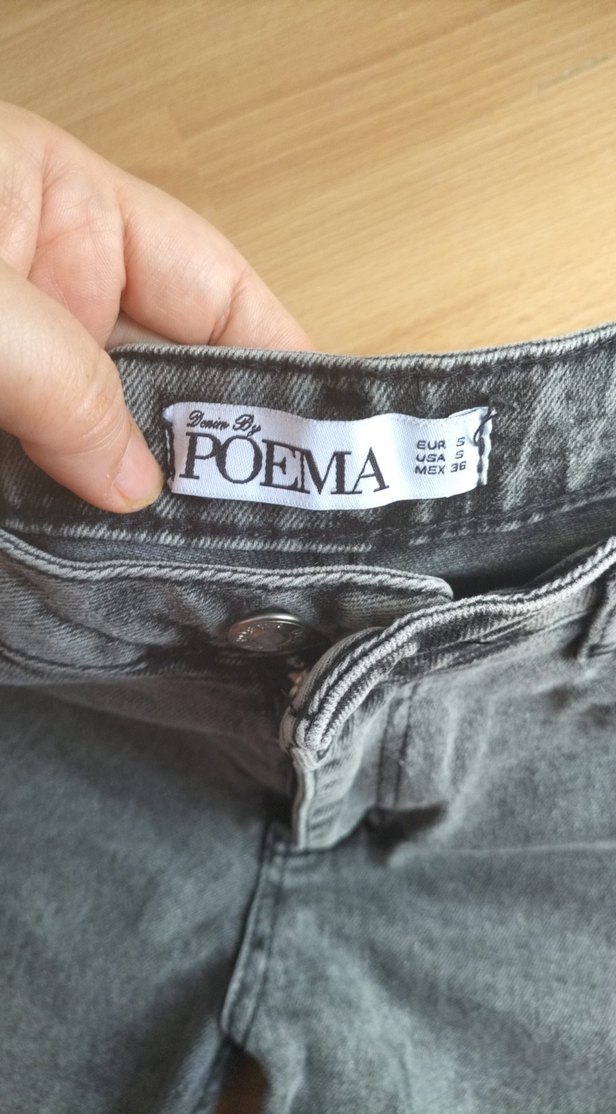 Gri  Kadın Denim Pantolon - Görsel 5