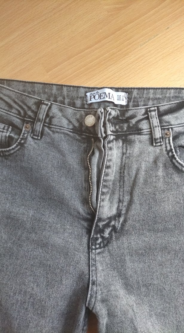 Gri  Kadın Denim Pantolon - Görsel 3