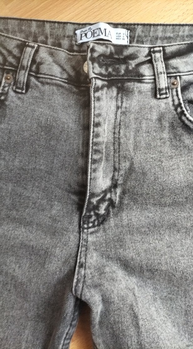 Gri  Kadın Denim Pantolon - Görsel 4