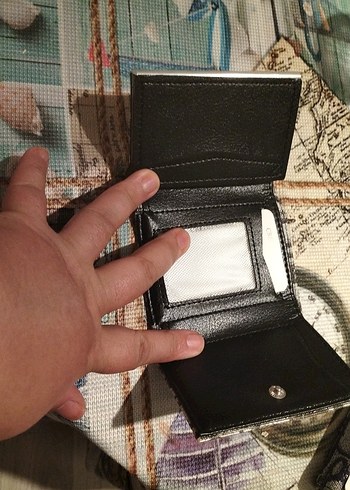 Gri Desenli ünisex Cüzdanı - Görsel 2