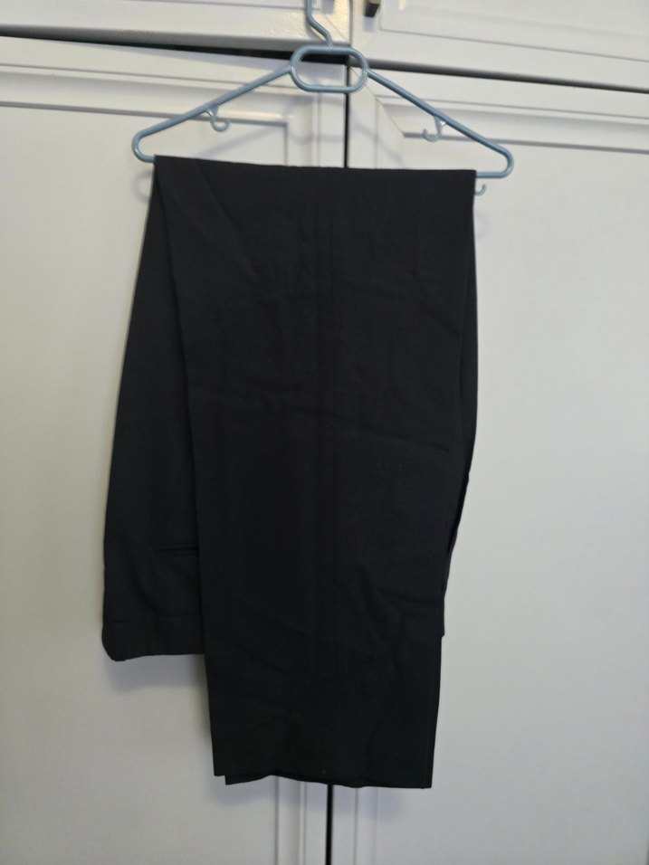 Erkek Siyah Düz Kumaş Ofis Takım Elbise - Görsel 3