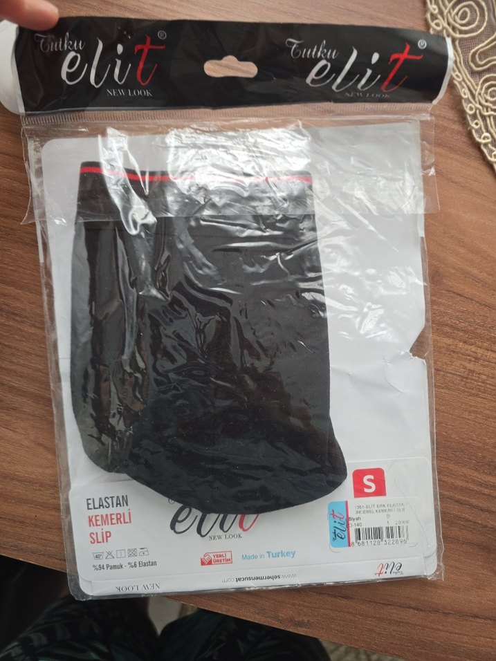 Beyaz Erkek Slip Boxer Kemerli Elastan siyah renk - Görsel 2