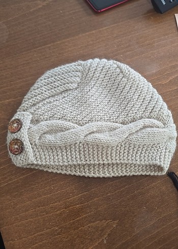 Bej Örgü Bohem Kadın Bere - Görsel 2