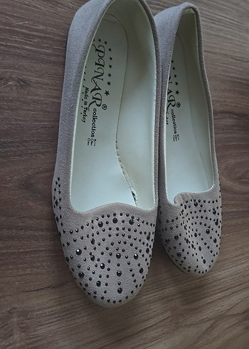 Bej Dolgu Topuklu Kadın Babet - Görsel 2