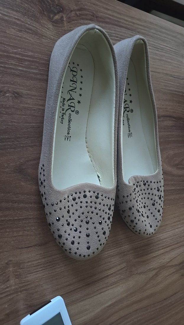 Bej Dolgu Topuklu Kadın Babet - Görsel 2