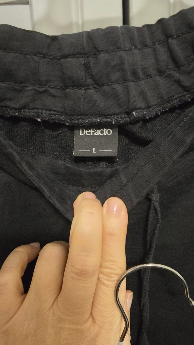 Siyah Rahat Kesim Kadın Eşofman Altı - Görsel 2