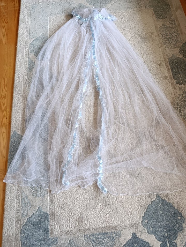 Mavi Nakışlı bebek cibinlik - Görsel 3