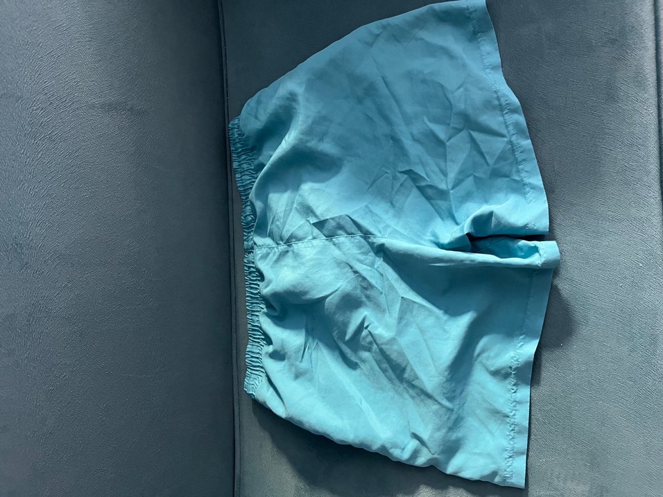 Mavi Fermuarlı Erkek Mini Şort - Görsel 3