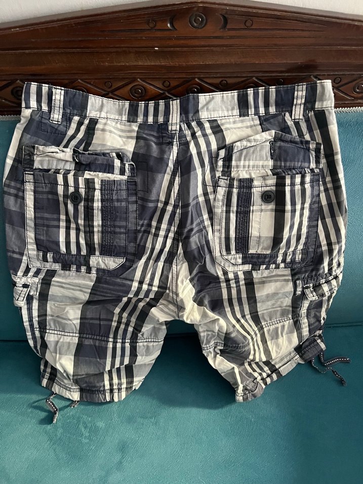 Gri Kemerli Erkek Kargo Şort - Görsel 3