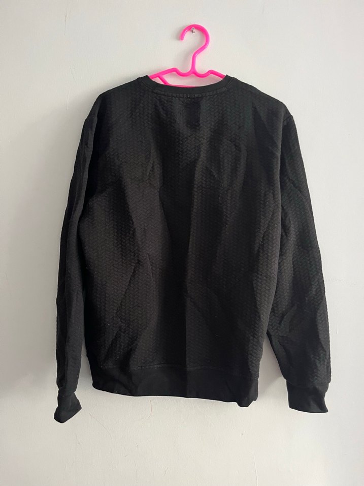 Siyah Kadın Oversize Sweatshirt - Görsel 4