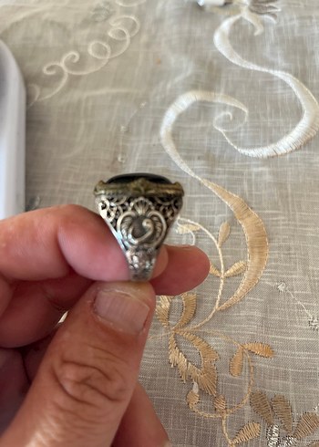 Bohem Gri Vintage Erkek Yüzük 925 ayar gümüş 16 gr