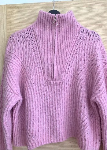 Stradivarius Pembe Triko Kazak - Görsel 3