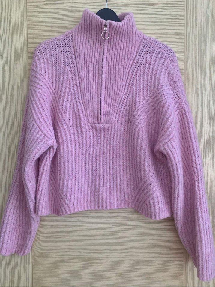 Stradivarius Pembe Triko Kazak - Görsel 4