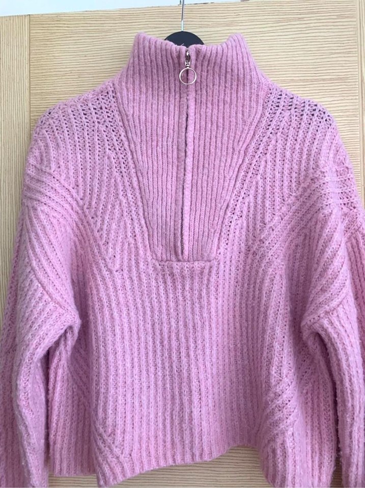 Stradivarius Pembe Triko Kazak - Görsel 3