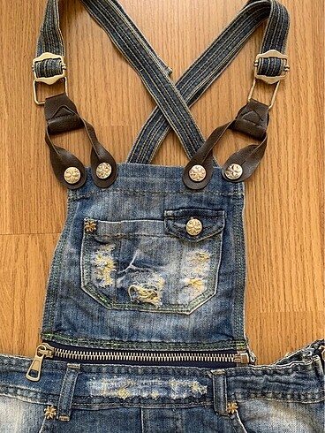 Adriana Lima jeans salopet - Görsel 2