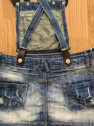 Adriana Lima jeans salopet - Görsel 4