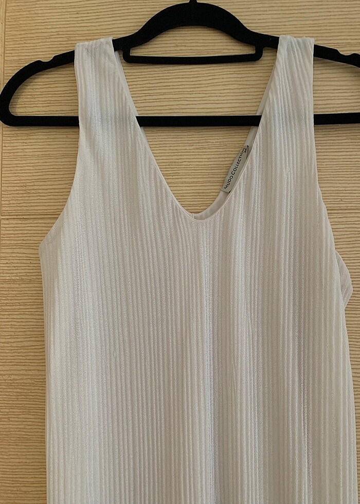 Mudo v yaka maxi boy elbise - Görsel 3