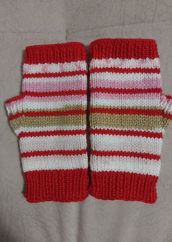 Renkli Örgü Kadın Eldiven - Görsel 3