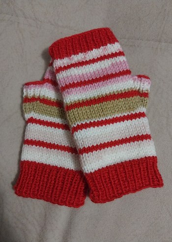 Renkli Örgü Kadın Eldiven - Görsel 4