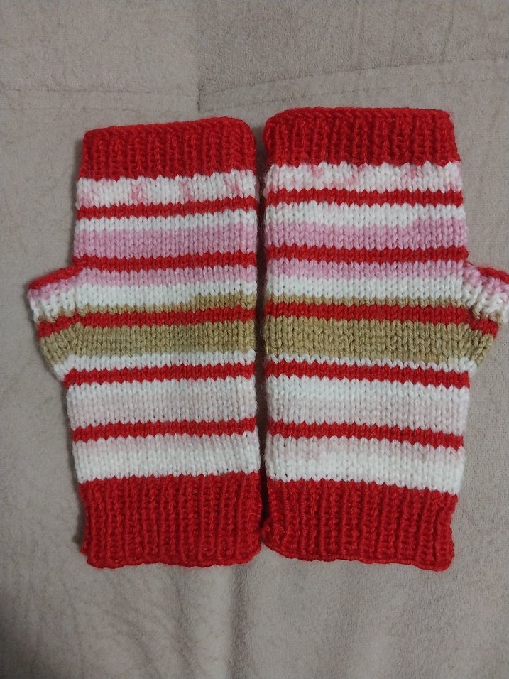 Renkli Örgü Kadın Eldiven - Görsel 3