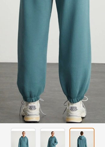 Kadın Mavi Gri Rahat Kesim Eşofman Altı - Görsel 2