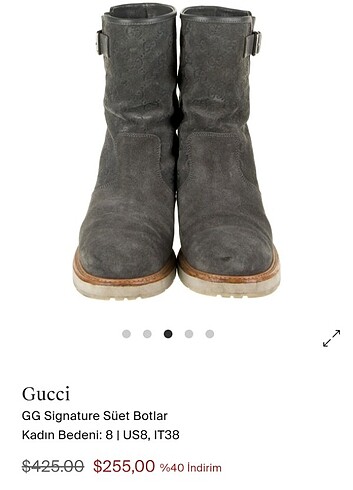 Orijinal Gucci süet bot 