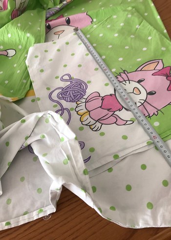 Pastel Yeşil Baskılı Bebek nevresim - Görsel 2