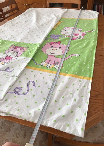 Pastel Yeşil Baskılı Bebek nevresim - Görsel 6