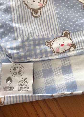 Mavi Pamuklu bebek nevresim - Görsel 2