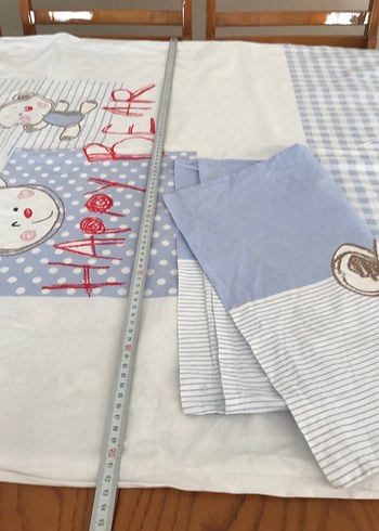 Mavi Pamuklu bebek nevresim - Görsel 6