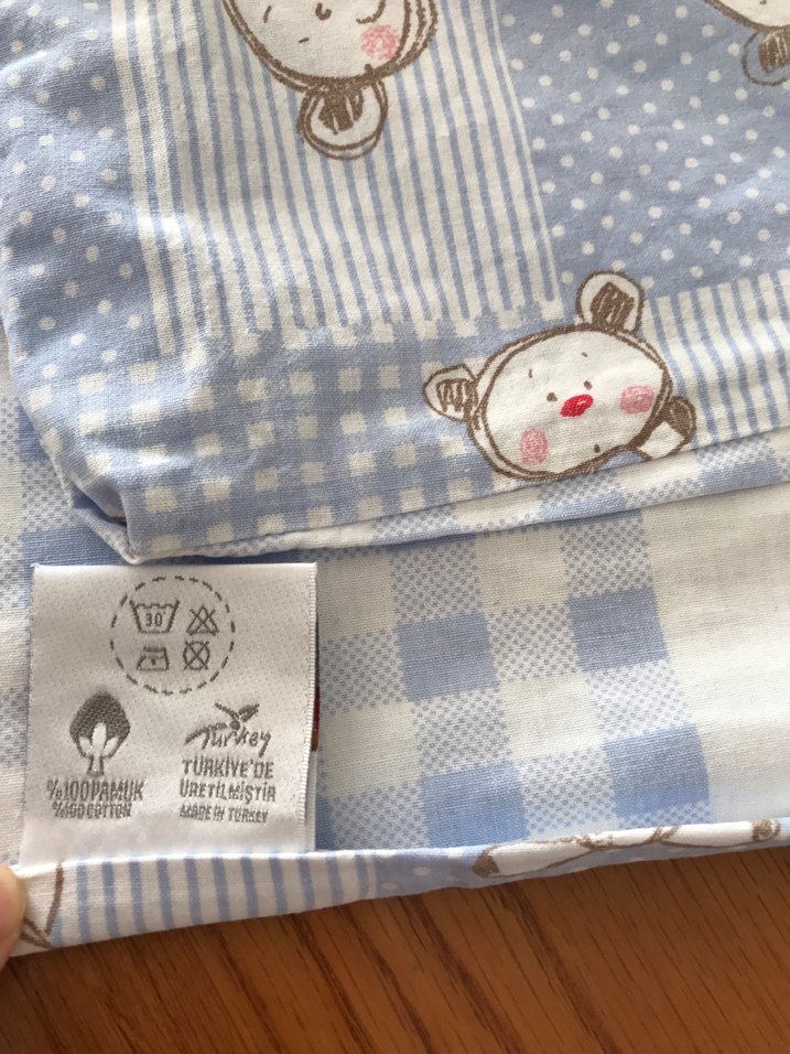 Mavi Pamuklu bebek nevresim - Görsel 2