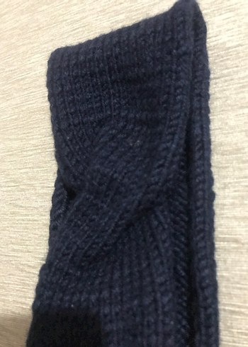 Gri Örgü Saç Bandı - Görsel 4