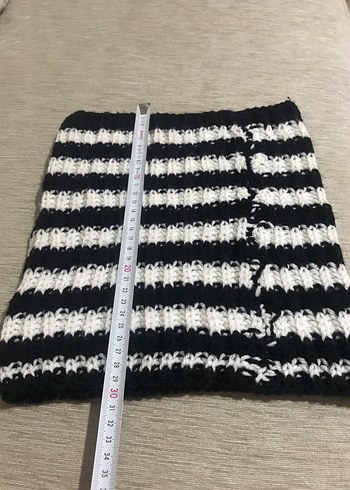 Gri Örgü Saç Bandı - Görsel 7